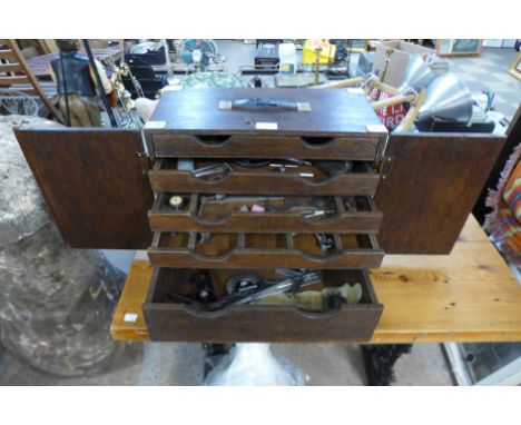 An engineer's toolbox and tools 