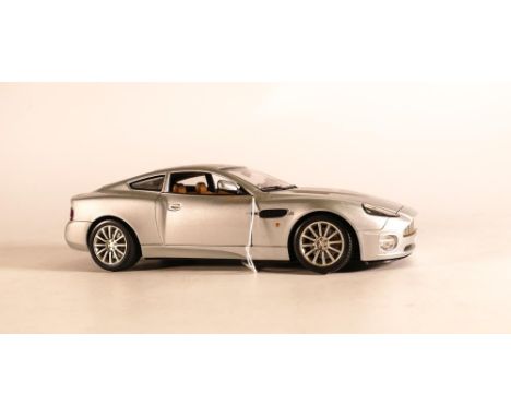 Burago Model Aston Martin Vanquish 1/18 scale, side chrome trim missing 