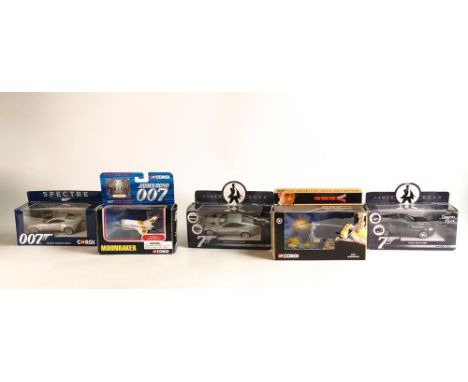 A collection of Corgi James Bond 007 Vehicles to include You Only Live Twice Gyrocopter, Moonraker Shuttle, Quantum of Solace
