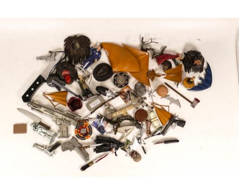 A mixed collection of model figures spares &amp; weapons 