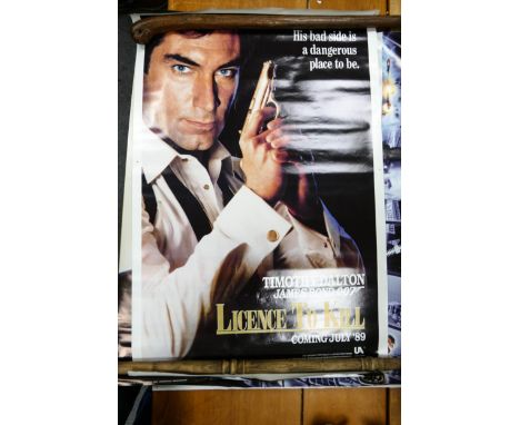 A collection of vintage James Bond 007  movie posters, largest approx 97 x 68cm 