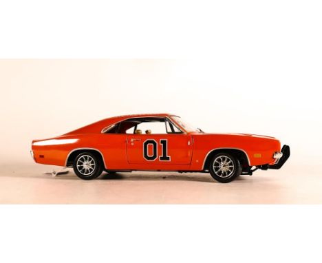 Etrl 1/18 scale Dukes of Hazard General Lee Model Car 1969 Dodge, (only one wiper blade) 