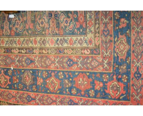 Hamadan rug with central Herati design panel, surrounded by wide multiple borders, 10ft x 5ft approximately
