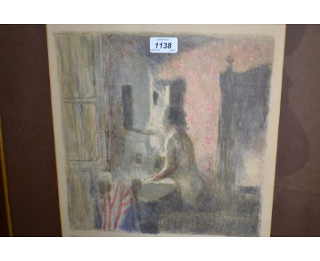 Bernard Dunstan, coloured lithograph on paper, entitled ' Albergo Stella ', signed in pencil, No. 62 from 240, 12ins x 11ins