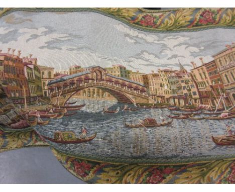 20th Century machine made tapestry, Venetian scene