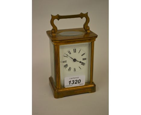 19th Century French brass single train mantel clock