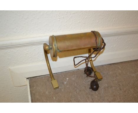 Mid 20th Century brass lamp inscribed Corporal Cyril George Baker, R.A.F.