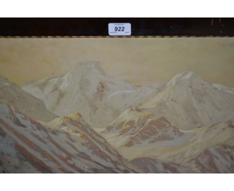 Georg Janny, mixed media on board, an Alpine landscape, signed, 17ins x 25ins, framed