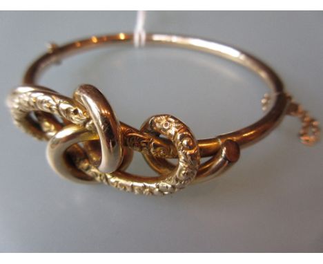 9ct Gold woven design bangle