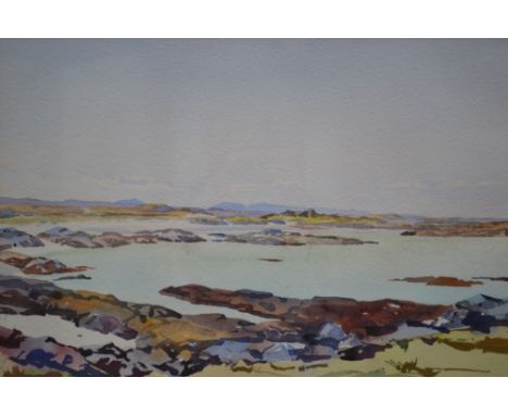 Mary H. Bird, watercolour, entitled ' North of Andramuelen ', signed with monogram and inscribed on a Fine Art Society label 