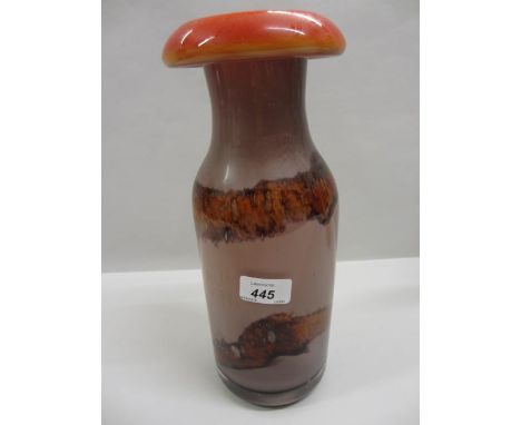 Murano red / orange Art Glass vase