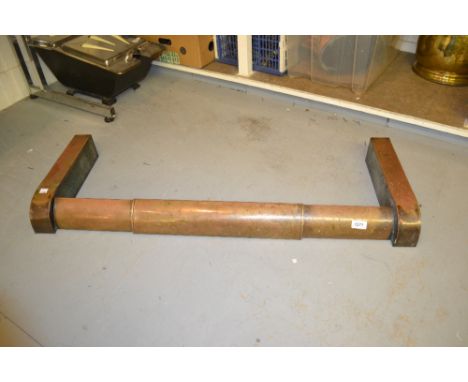 Art Deco copper adjustable fire kerb