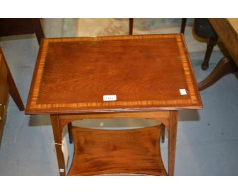 Edwardian mahogany and satinwood crossbanded rectangular card table