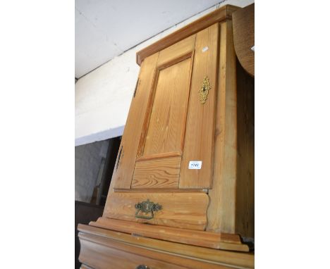 Continental pine wall cabinet with single panel door above single drawer