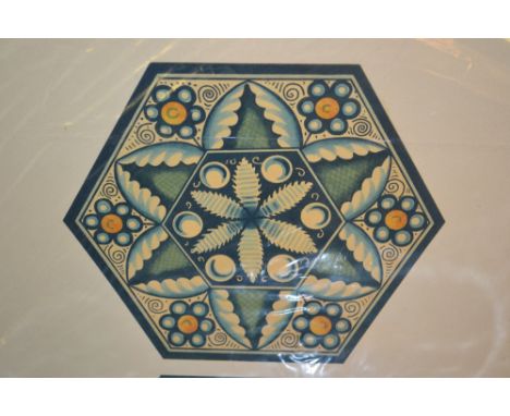 Folio containing a quantity of various chromolithographs of decorative architectural prints of tile, metal work and various o