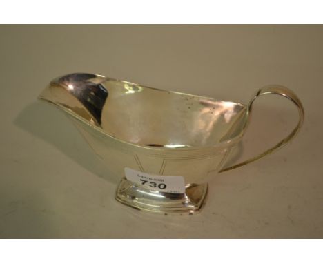 Art Deco Birmingham silver sauce boat