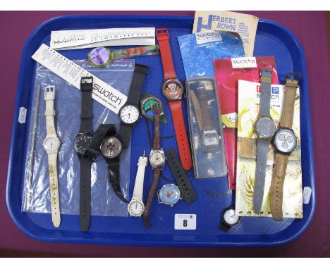Swatch and Other Novelty Wristwatches, (damages / some incomplete) including vintage Honey Monster (Made by Timex for Quaker 