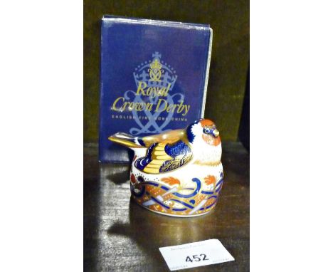 Royal Crown Derby Goldfinch Nesting paperweight 1996, boxed no COA