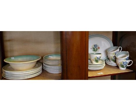 Susie Cooper Gentian pattern tea and dinner ware together with some Dresden Sprays dessert bowls 