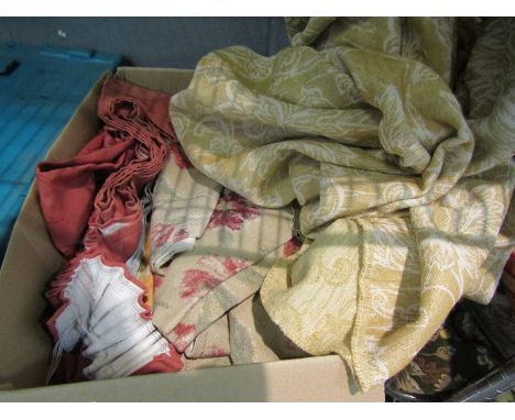 A box of various curtains