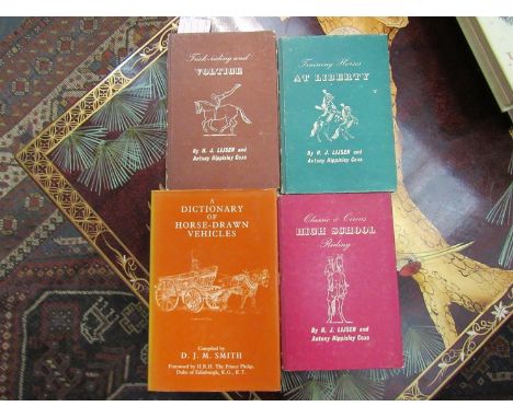 H.J.LIJSEN, 3 first edition books on horses and riding: 'Trick-riding and Voltige', 1956, 'Training Horses at Liberty', 1957,