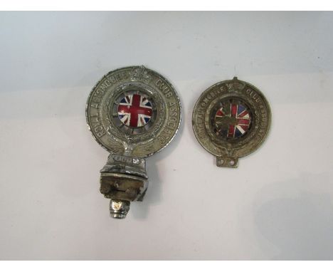 A Royal Automobile Club Associate badge by Collins London stamped M13165 stamped to verso and another both a/f