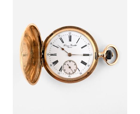 the white enamel dial signed Fabrique Badollet, Geneve, with Roman numerals and subsidiary seconds dial, numbered to the insi