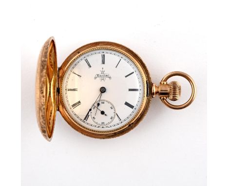 the signed white enamel dial with Roman numerals and subsidiary seconds dial, numbered to the inner case 1320150, the movemen