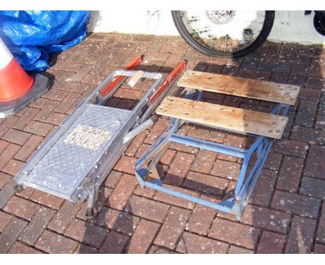 A Jobezer ladder, together with a Workmate 