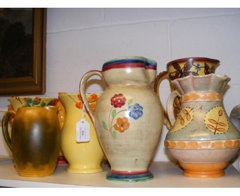 A quantity of collectable jugs, including Empire ware, Burleigh ware and Shorter &amp; Son 