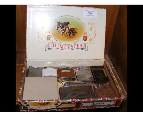 A quantity of vintage lighters including Ronson, Zenith and Mosda