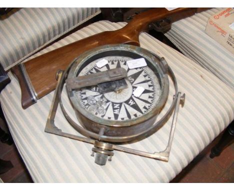 An old ship's binnacle compass 