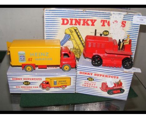 A boxed Dinky Supertoys No.963 heavy tractor, together with 923 Bedford Van 