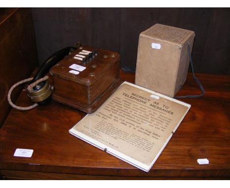 A boxed respirator, vintage phone etc.
