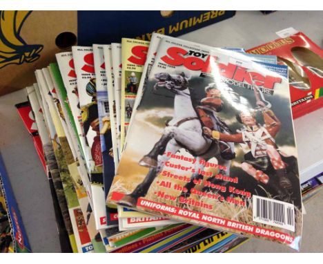 A quantity of vintage Toy soldier magazines