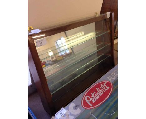 A 3 shelf mirrored back display case for diecast cars/soldiers etc 35cm x 50cm