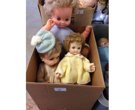 4 vintage vinyl dolls c.1960's to include 2 Chiltern examples.