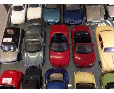 6 unboxed Maisto 1:18 scale cars to include Mini Cooper