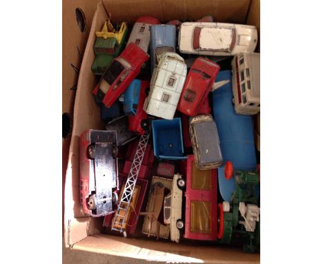 A box of playworn diecast to include Dinky & Corgi Chipperfields Circus vehicles