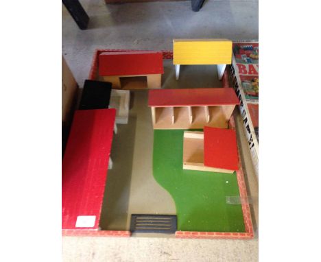 A wooden farmyard suitable for Britains scale farm.