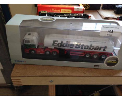 A boxed 1:76 scale Oxford Diecast Eddie Stobart Scania Highline Tanker.