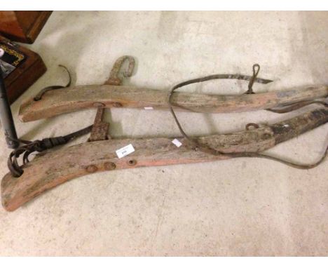 A pair of vintage horse hames.