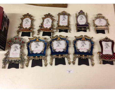 10 enamel dressing table picture frames.