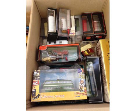 A box of approx 20 buses & coaches to include EFE, Corgi & Original Omnibus Co.