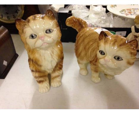 2 x Melba ware ginger cat figures