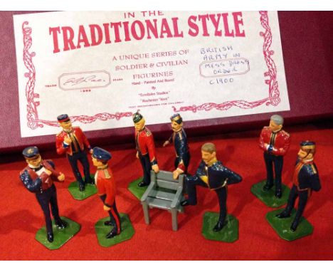 A mint boxed set of Errol John Studios toy soldiers. 8 Victorian circa 1900 British Army Mess Dress figures.