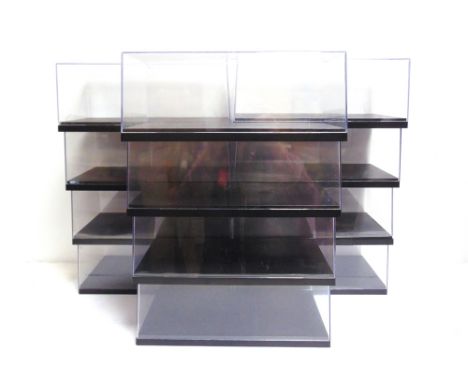 TWELVE TRIPLE 9 COLLECTOR'S SHOWCASES FOR 1/18 SCALE DIECAST VEHICLES  each unboxed.
