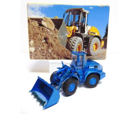 A 1/50 SCALE CONRAD NO.2435/0, LIEBHERR L538  metallic blue, near mint (lacking rear engine cover), boxed.