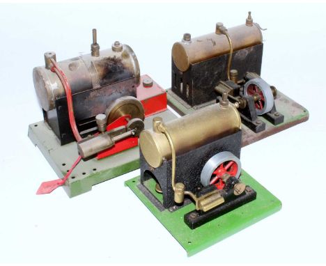 Three various stationary steam engines to include ESL Model No. 154 Standard Model in original box, together with one other E