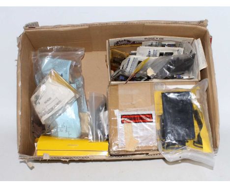 Large box containing items for a garden railway:- set of 30 mini garden light set SS6000, appears (M), jig stones, moulds for
